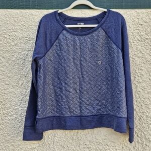 NWT Aerie blue and silver colorblock raglan long sleeve tee XL